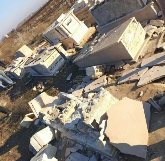 Vandalizing-the-Graves-of-Alawites-in-Tal-Sakin